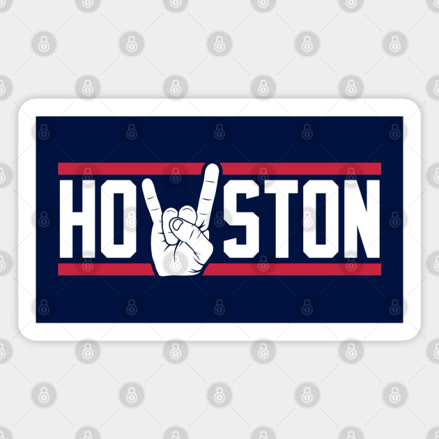 Houston Horns - Navy Magnet by KFig21